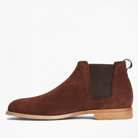 Brooks Brothers Men\'s Brown Suede Chelsea Boots Made in Italy 11.5M - New in Box main image 10